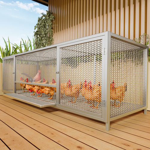 鸡笼子家用鸡舍鸡窝室外大号密网农村芦丁自动清粪养殖笼防黄鼠狼