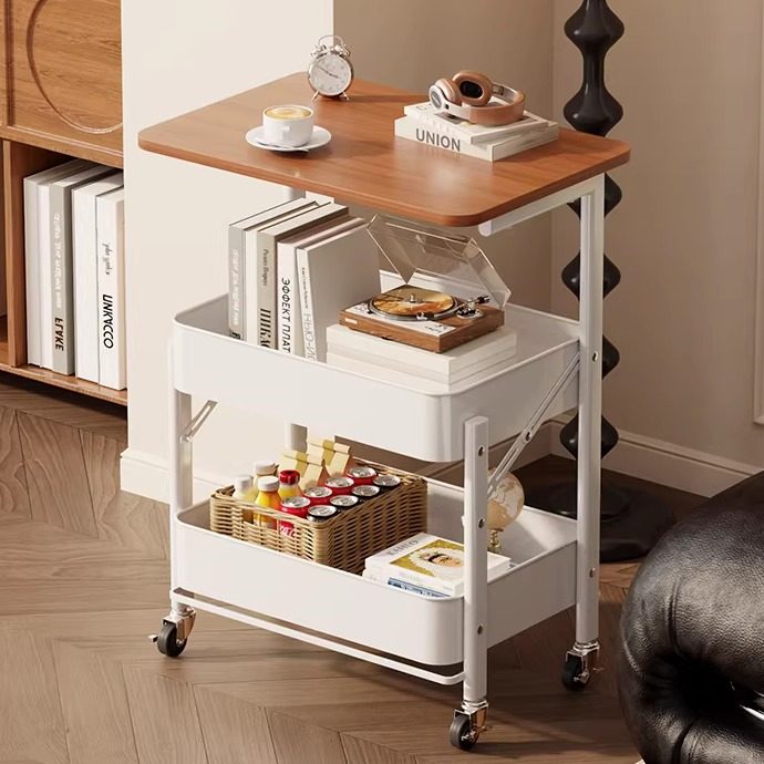 客厅置物架书架小推车落地可移动折叠床头柜沙发边几零食收纳架子,住宅家具,书架,淘宝优惠券,粉丝福利购,淘宝优惠卷