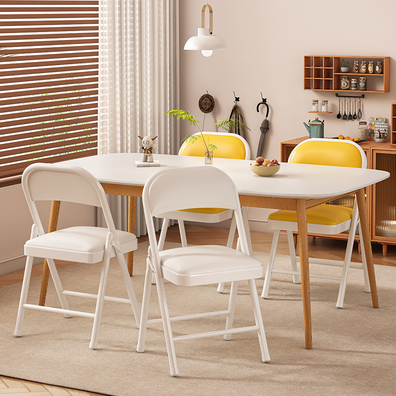 餐椅家用折叠椅子加厚舒适餐桌椅简易凳子可叠放奶茶咖啡店拍照椅