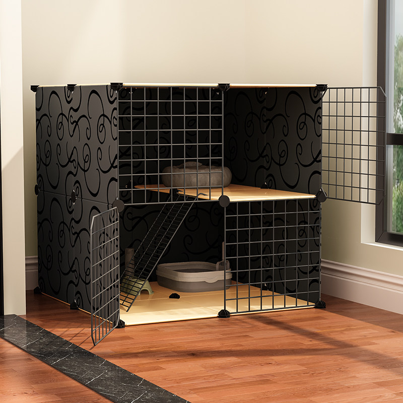 大猫笼家用室内猫咪全景猫别墅自由空间宠物围栏栅栏多猫家庭猫窝