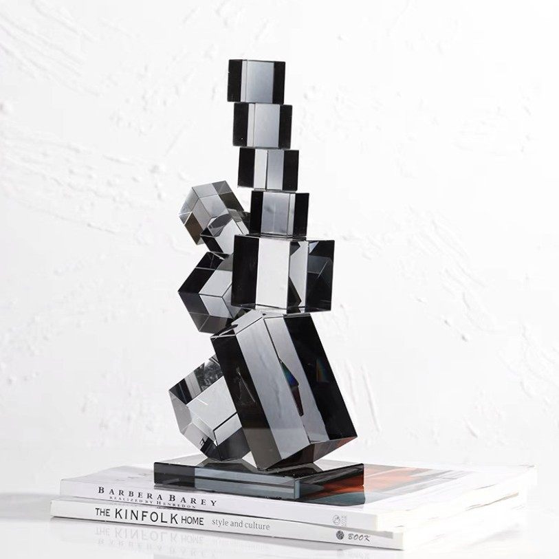 可定制现代轻奢几何水晶软装摆件