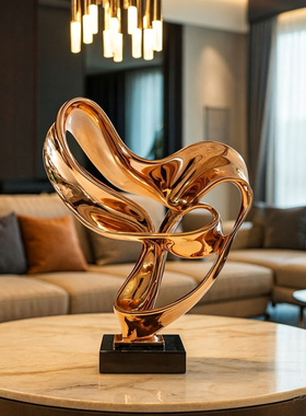 可定制抽象树脂飘雕塑摆件样板间