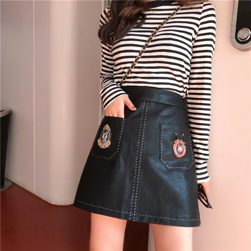 大码女装PU皮裙半身裙裤秋冬胖mm高腰a字裙包臀裙小个子黑色短裙在类目 女装/女士精品, 半身裙中 - 来自Buy2taobao.com提供专业的淘宝代购服务