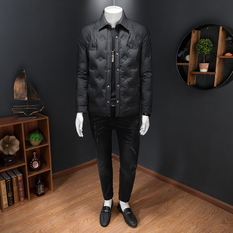 2025冬装新品男士短款羽绒服90白鸭绒休闲保暖外套6666P235,男装羽绒服,电商D260