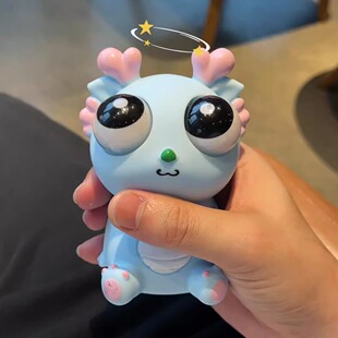 吐刀乐哥同款瞪眼小龙人解压玩具爆眼龙捏捏乐儿童暴减神器兔two