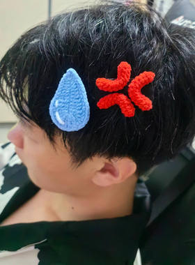 生气发夹水滴愤怒创意搞怪鸭嘴夹