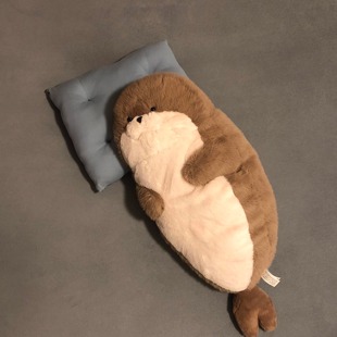 可爱海豹毛绒玩具公仔软萌海獭布娃娃床上玩偶睡觉抱枕女生日礼物