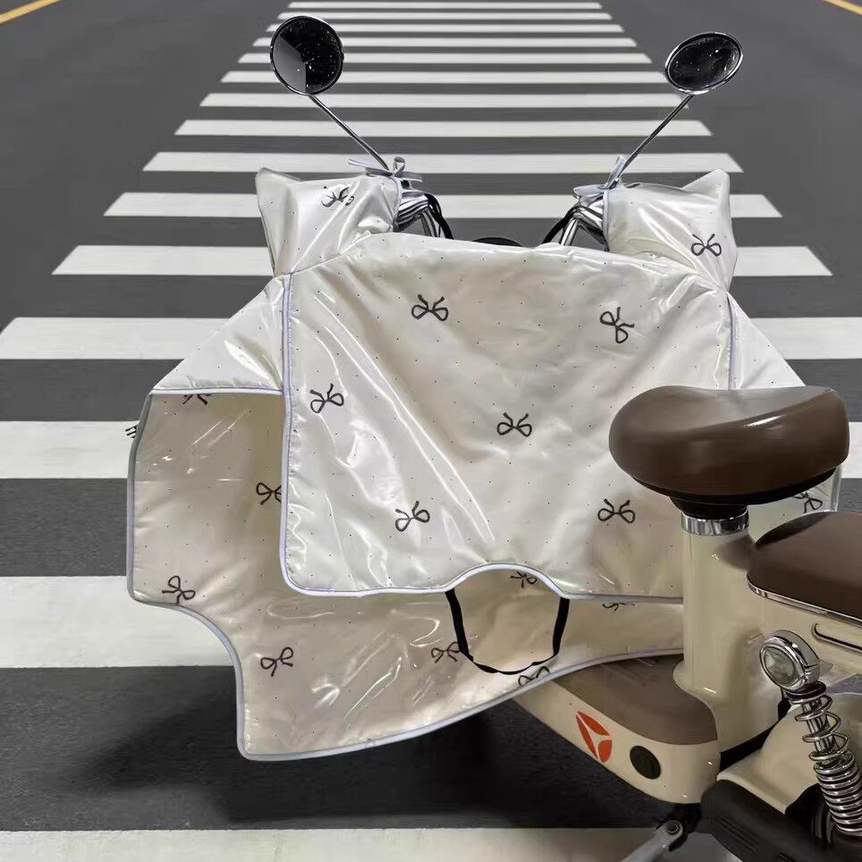 四季款薄款电动车外层覆防水膜双面防水挡风被防晒摩托车简约款式