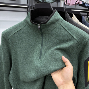男士卫衣新款商务休闲时尚百搭半拉链立领上衣男装长袖T恤打底衫