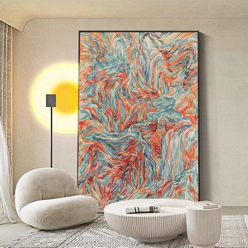 抽象艺术墙面壁画高端玄关走廊挂画现代轻奢客厅沙发背景墙装饰画