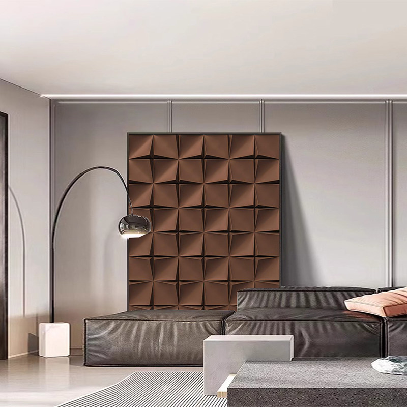 现代简约3D玄关立体画抽象客厅落地装饰画现代轻奢走廊过道挂画