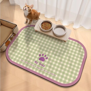 宠物猫咪专用餐垫PVC防水可擦不沾毛耐咬猫狗吃饭猫碗垫子防溅