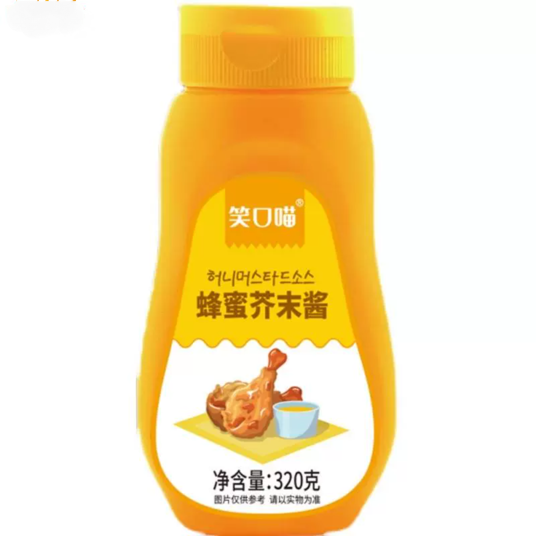 笑口喵蜂蜜芥末酱320g韩国炸鸡薯条蘸酱汉堡沙拉酱韩式黄芥末酱