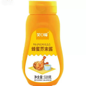 笑口喵蜂蜜芥末酱320g韩国炸鸡薯条蘸酱汉堡沙拉酱韩式黄芥末酱