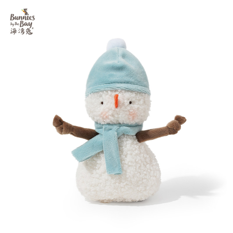 海湾兔小雪人毛绒摆件圣诞礼物图片