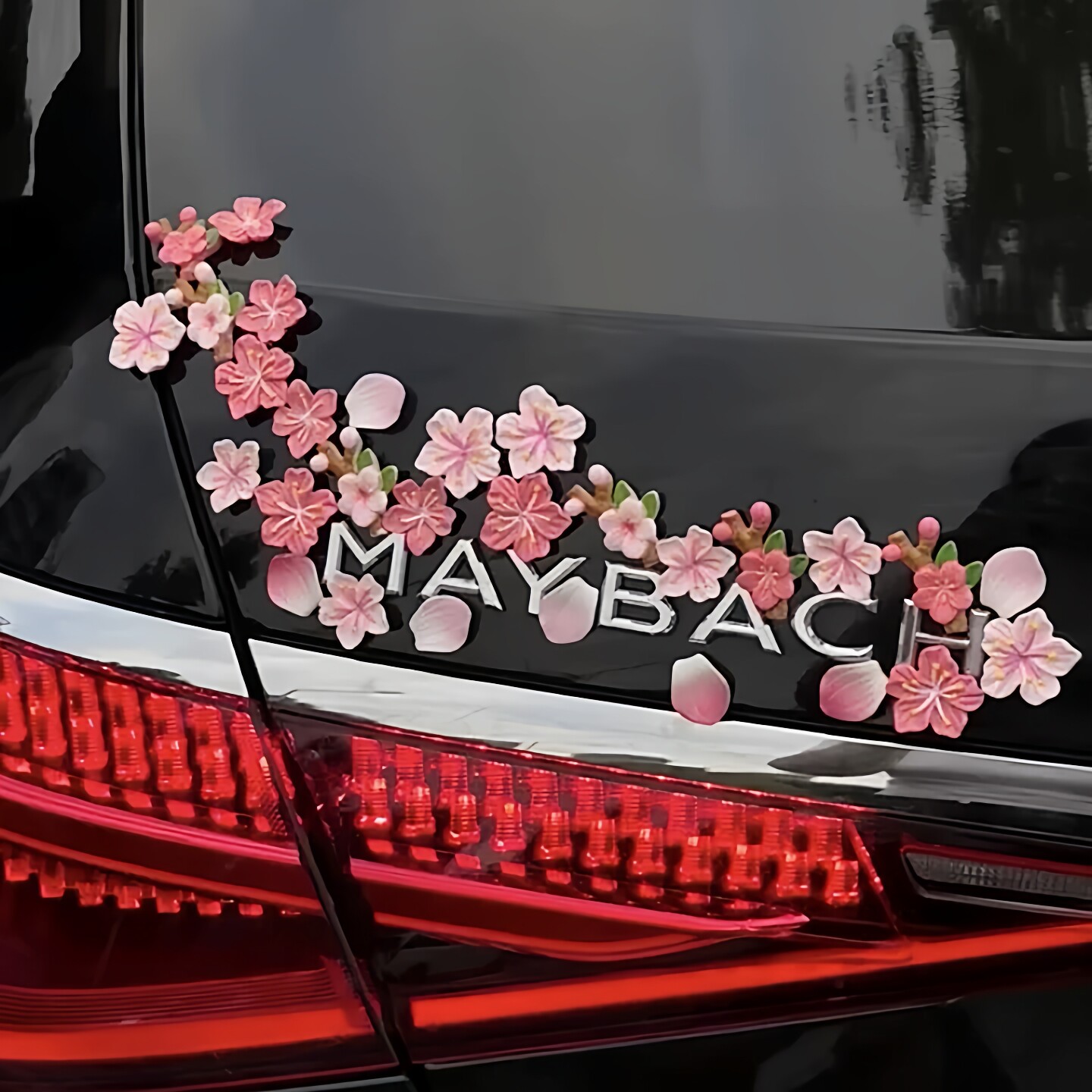 一路生花樱花车贴3d立体花朵遮挡划痕装饰贴汽车车尾中控屏幕摆件