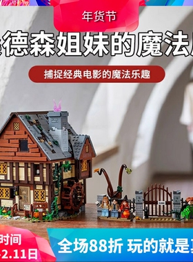 中国积木21341迪士尼女巫桑德森姐妹的魔法屋儿童拼装玩具礼物