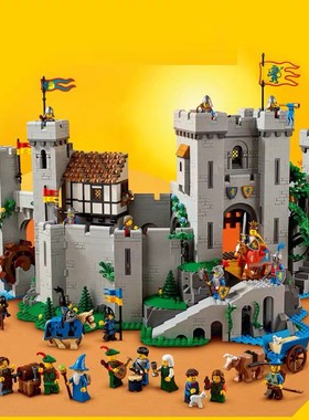 中国积木创意系列10305雄狮骑士的城堡狮王大型男孩拼装玩具礼物