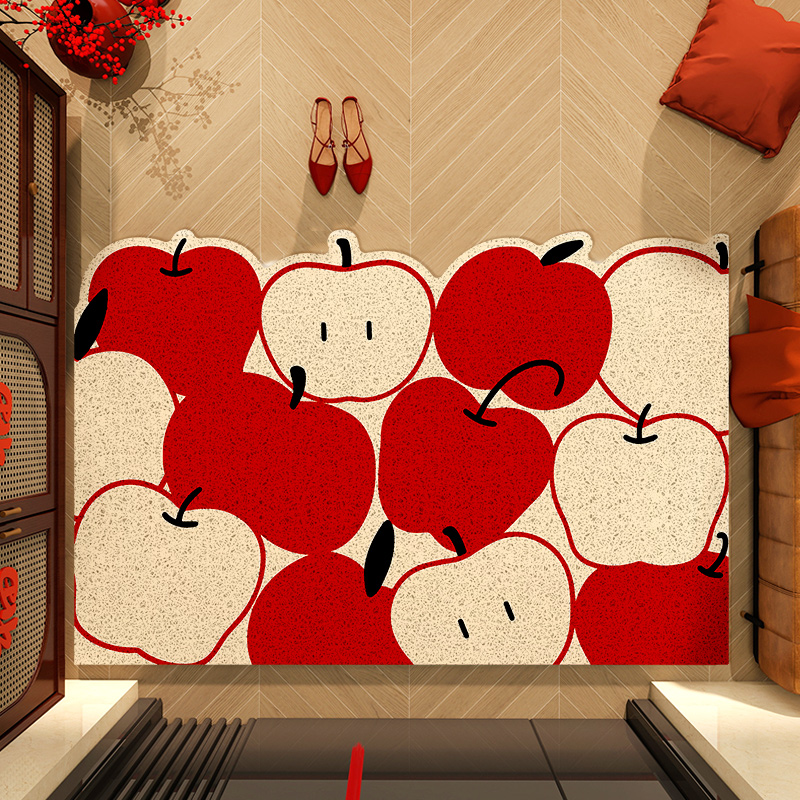 新年入户门地垫加厚丝圈可裁剪马年脚垫2026地毯喜庆平平安安门垫