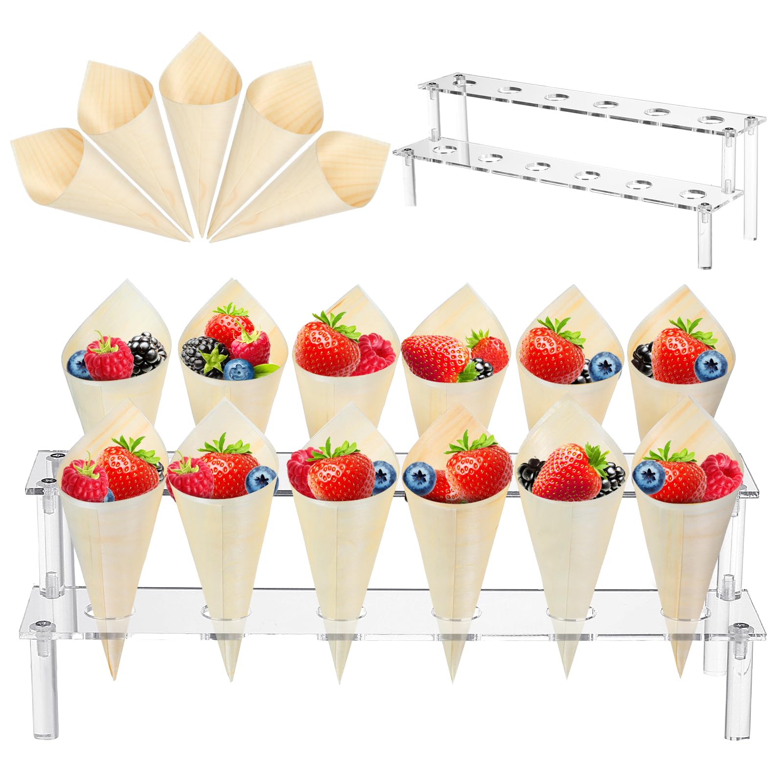 甜筒架阶梯组装多孔位