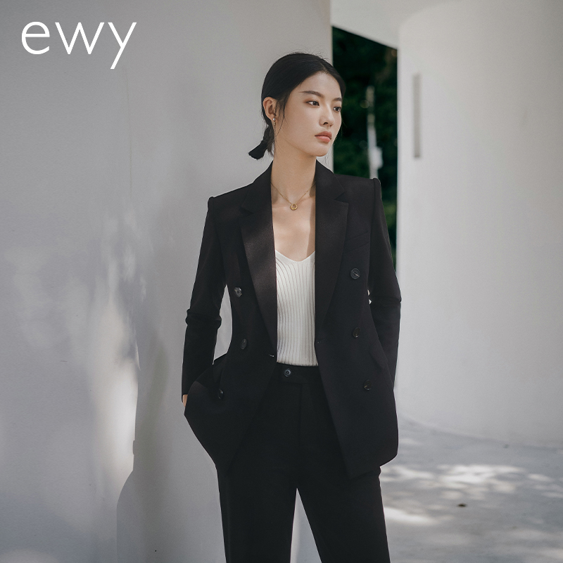 高端黑色职业西装套装工作服
