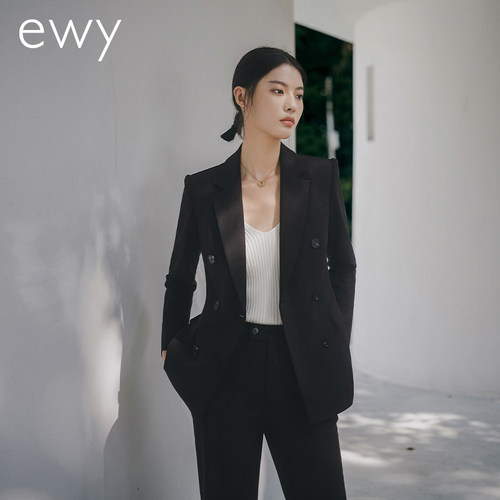 高端黑色职业西装套装工作服