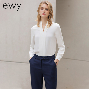 春季新款时尚简约白衬衫女修身显瘦气质白领时尚内搭衬衣工作服ol