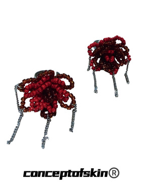 conceptofskin高级百搭耳饰原创手作戒指花花世界·红