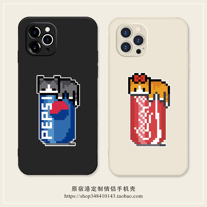 适用苹果华为小米硅胶肥仔水猫咪