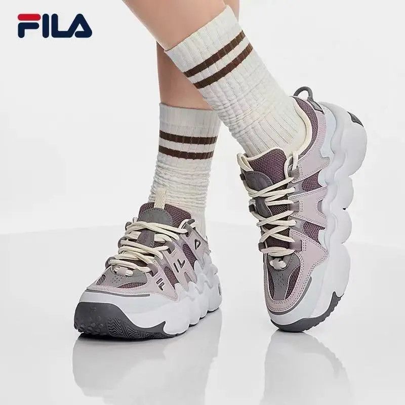 帕尼尼篮球鞋Fila/斐乐女鞋2025秋季新款面包老爹鞋F12W532163