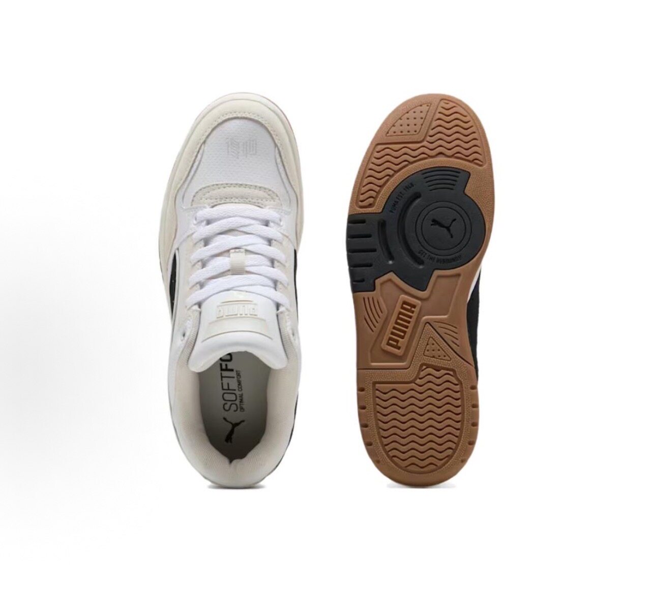 Puma/彪马 REBOUND 板鞋 防滑耐磨舒适低帮白色/米色/黑色