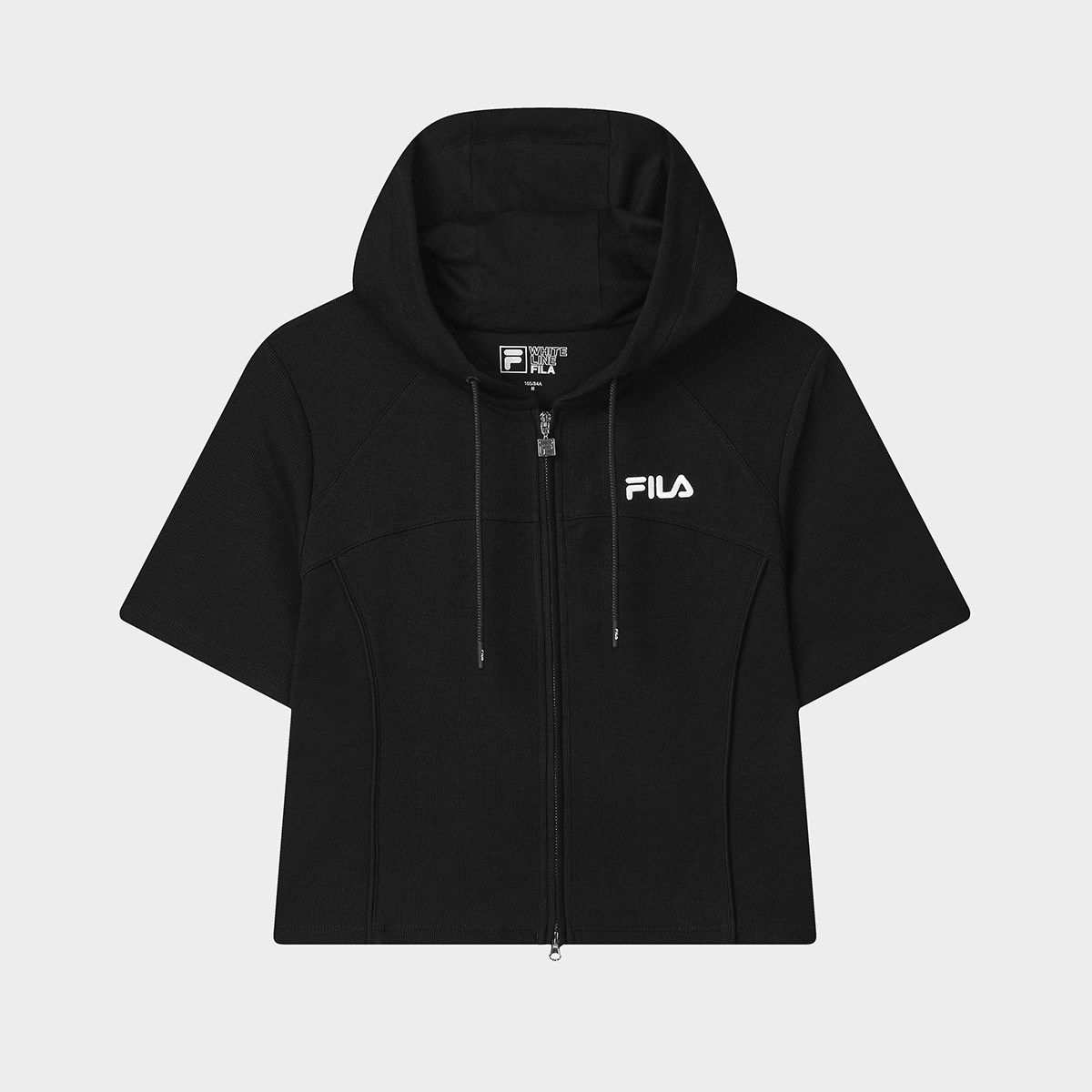 Fila/斐乐女装2025年夏新款时尚运动针织短袖连帽外套F11W529501F