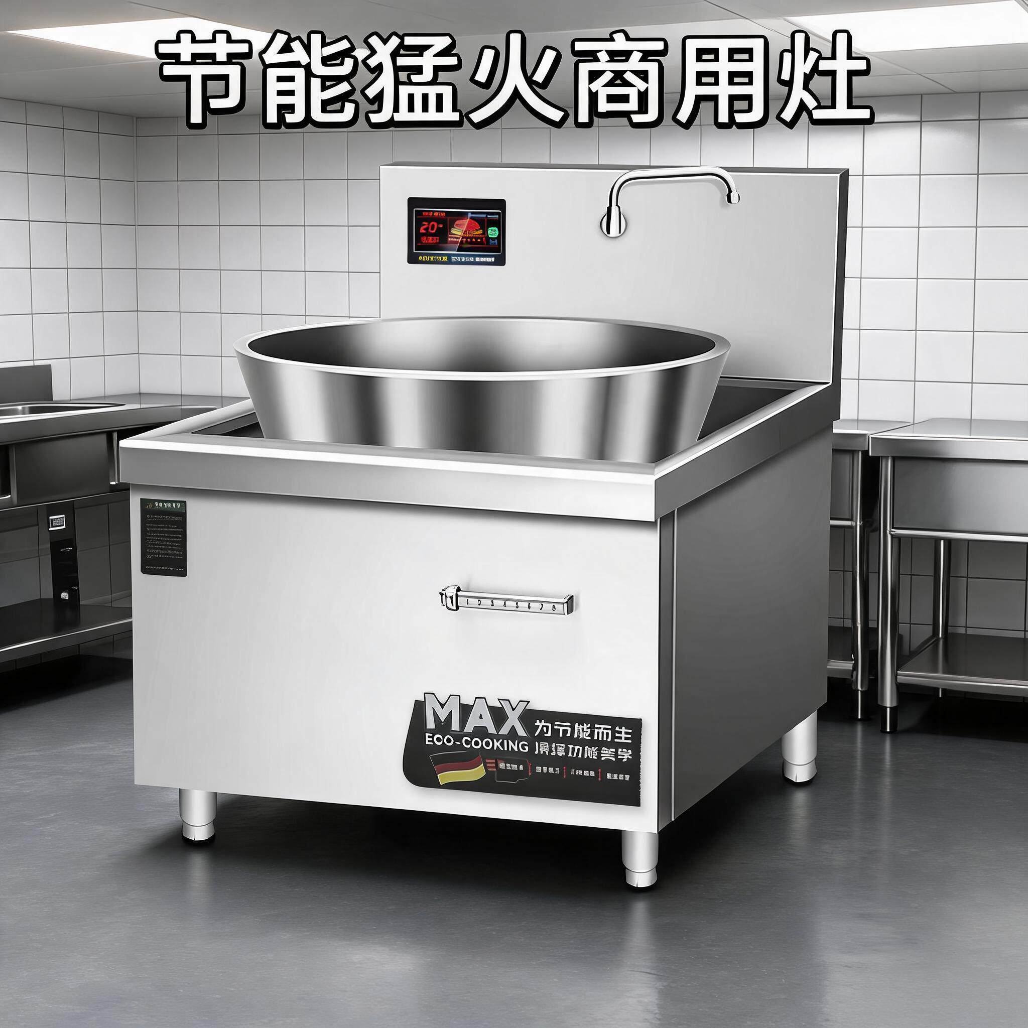 猛火灶饭店厨房炒菜搅拌炒菜机炒炉食堂用炒菜机大口经商用电炉灶