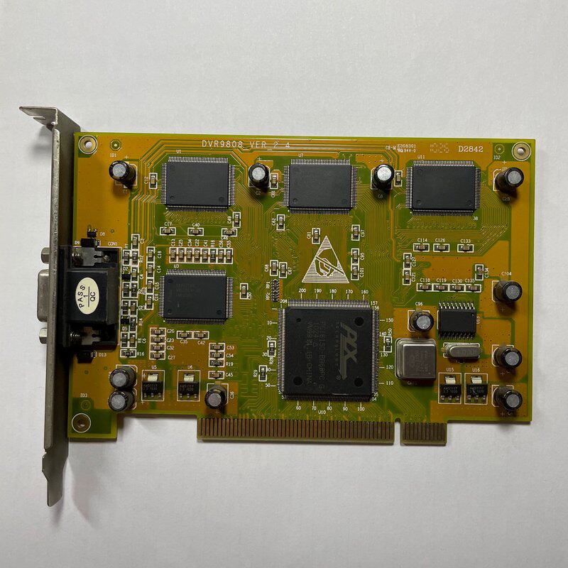 正品波粒监控卡V2.4 DVR9808 程八路监控视频采集卡议价