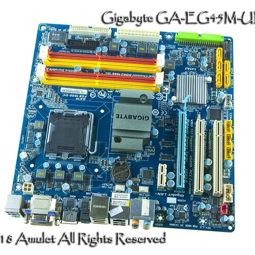 / GA-EG45M-UD2H，G45 全尺寸M-ATX小钢炮，支持超频议价