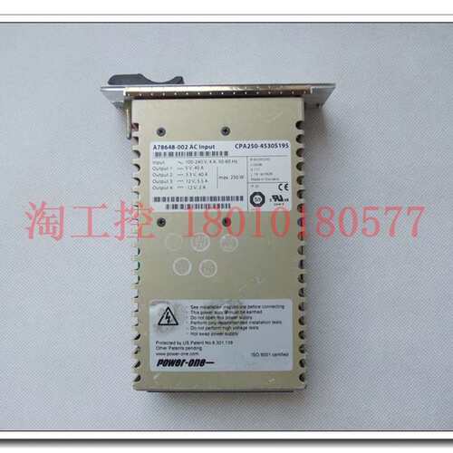 Power-One AC 250W电源 A78648-002 AC INPUT CPA 250-4530S195议