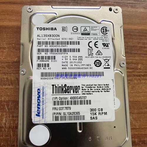 300G 15K SAS 4XB0G45727 03T7879 AL13SXB300N 服务器硬盘议价