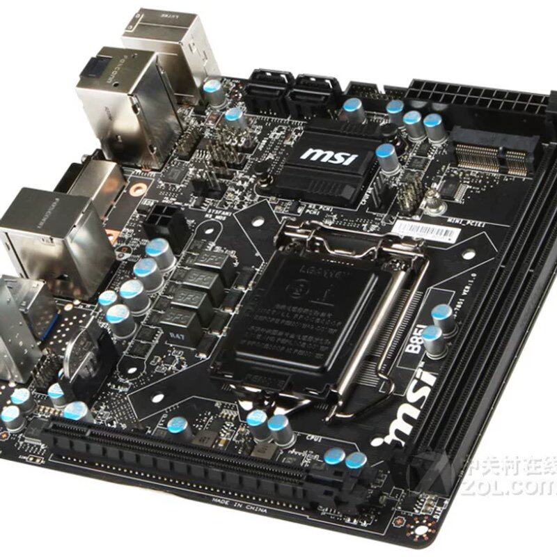 没上过机 MSI/微星 B85I 1150 主板ITX 小板 送 wifi模块议价