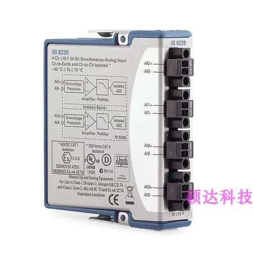 NI 9239电压模拟输入模块779593-01螺栓端子口780181-01BNC成色好