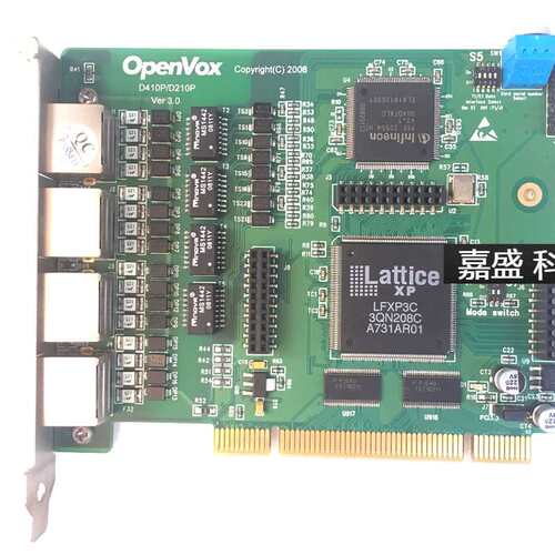 OpenVox D410P/D210P/ 数字中继语音卡 支持SS7 PRI 实物图 议价