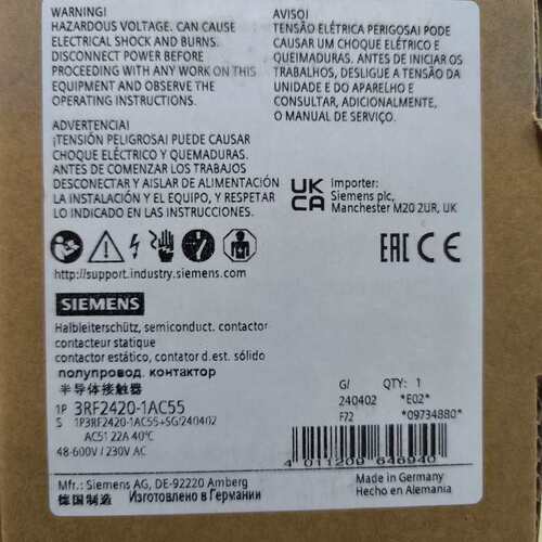 3RF2420-1AC55接触器正品议价