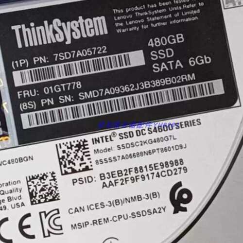 7SD7A05722 01GT778 960G S4600 SATA 2.5 SSD固态硬盘议价