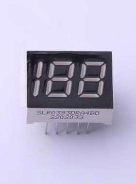 SLR0393DRA4BD LED数码管 0.39英寸 红光 三位共阳数码管 插件