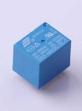 SRD-48VDC-SL-C 功率继电器 蓝色 插件,15.6x19.2mm