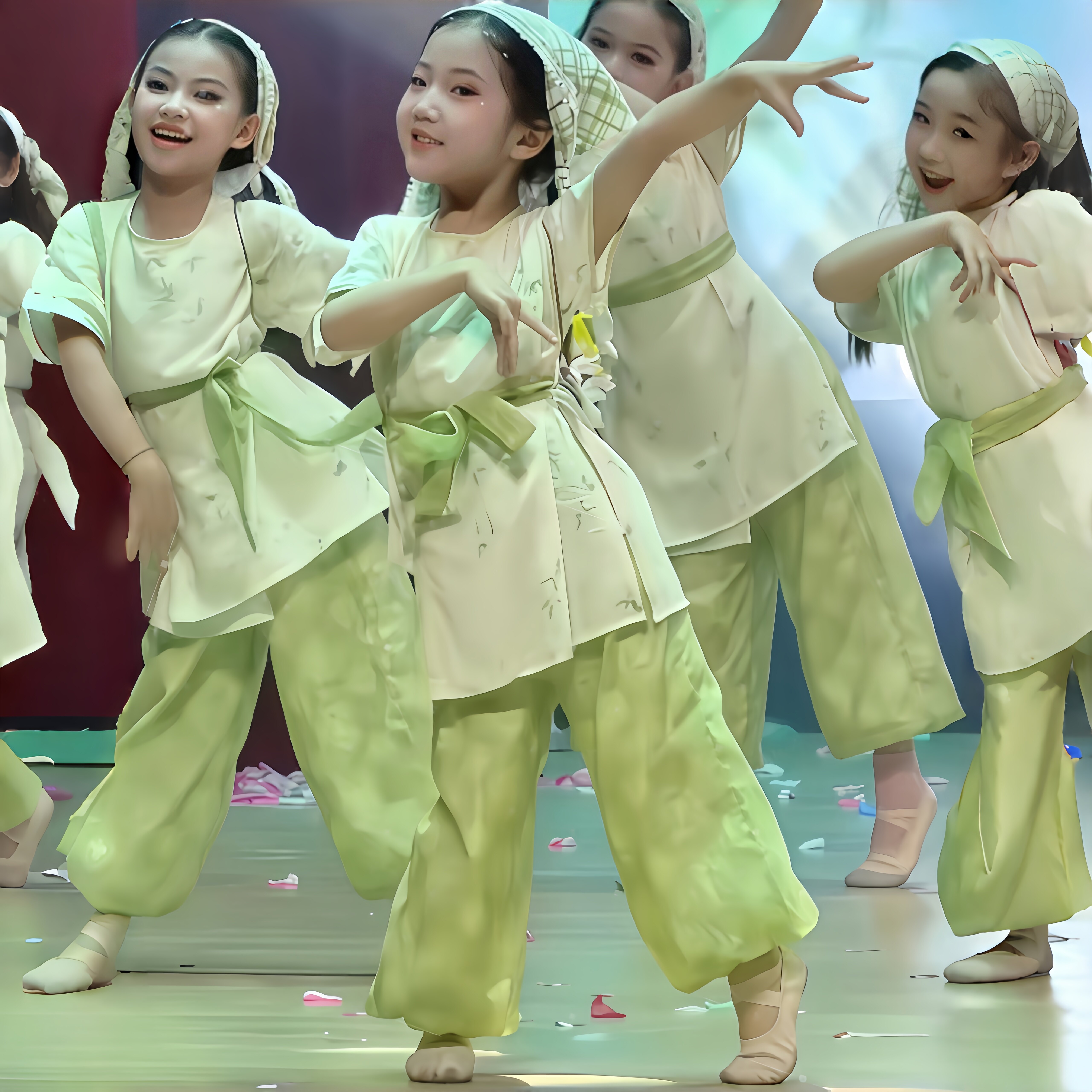 大唐的夏天女童国风舞台演出服