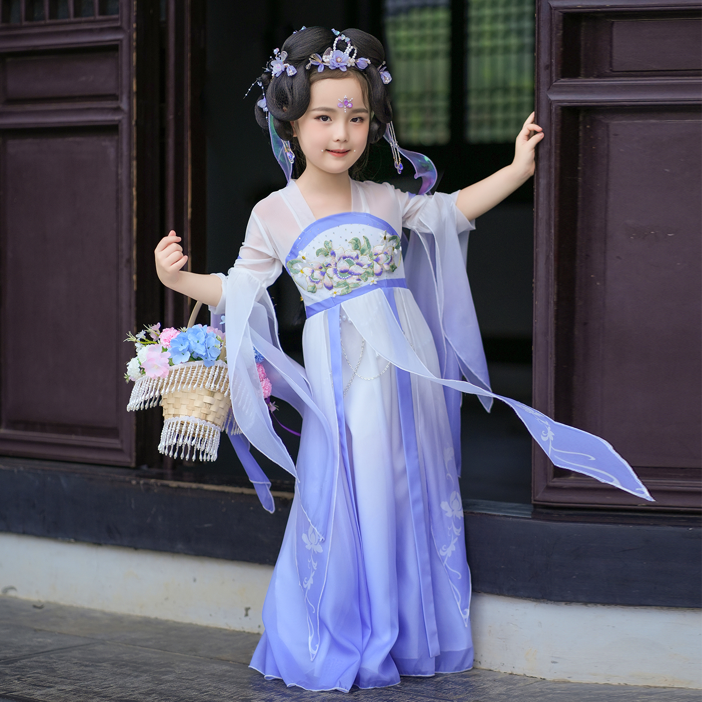 儿童古典舞蹈服演出服春暖意浓中国舞汉唐古风飘逸仙气纱衣艺考服