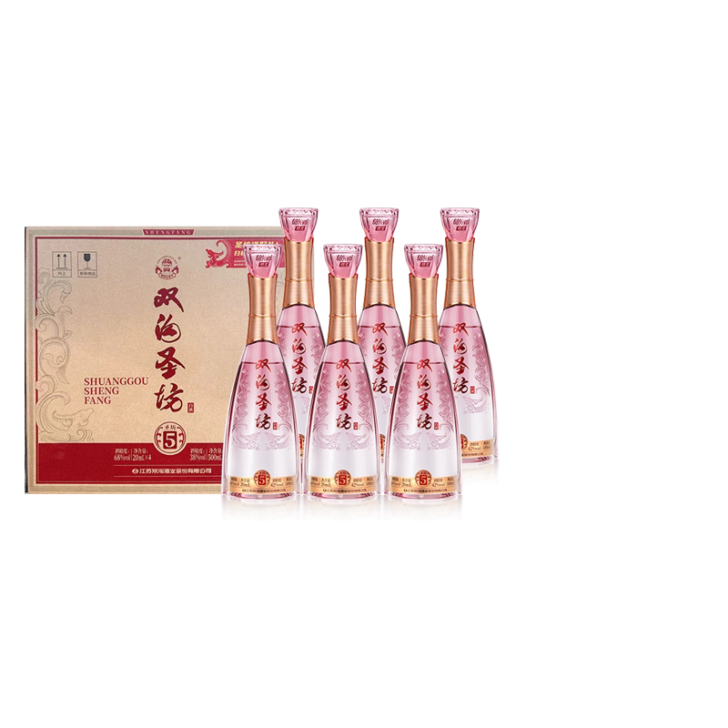 双沟圣坊(5) 42度(500mL+20mL)*6瓶整箱纯粮白酒 双沟珍宝坊图片