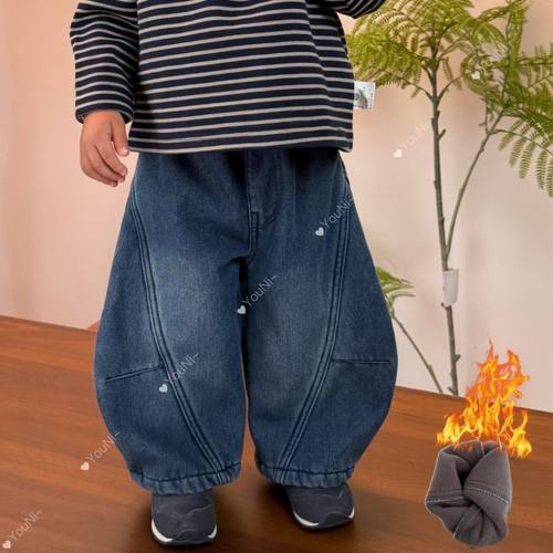 男童女童冬季加绒加厚牛