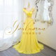 悠洛姌演出服新款 礼服舞台演出独唱声乐演出艺考礼服 黄色显白修身