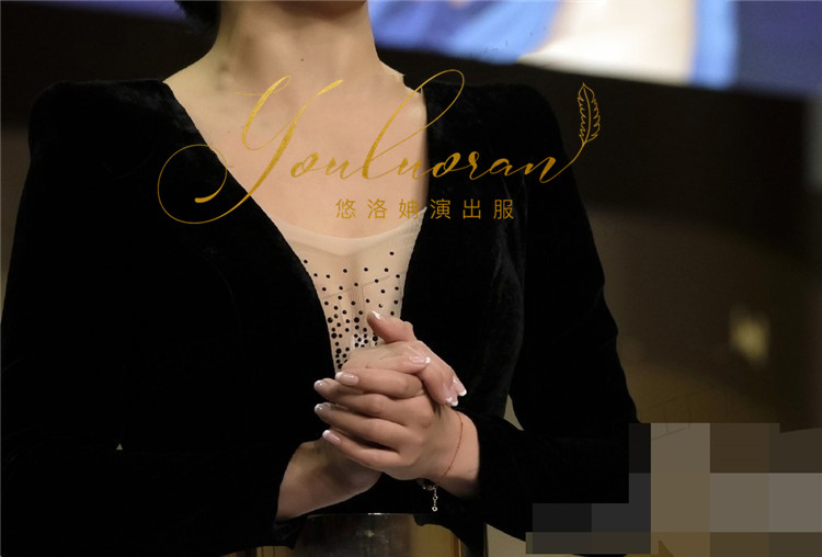 明星同款艺考独唱气质主持演出服图片
